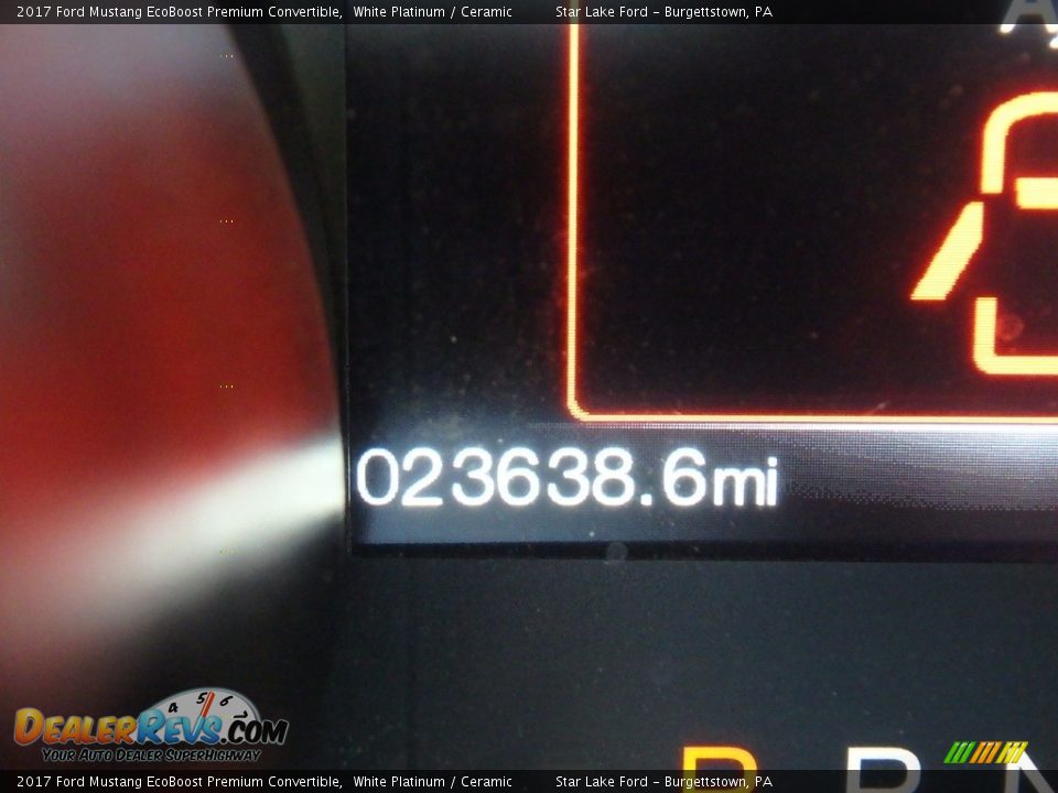 2017 Ford Mustang EcoBoost Premium Convertible White Platinum / Ceramic Photo #20