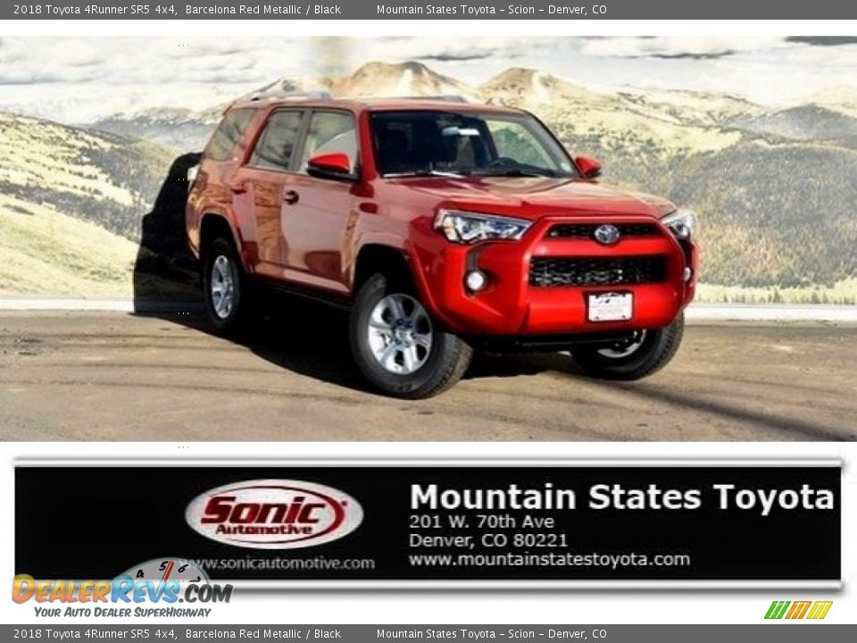 2018 Toyota 4Runner SR5 4x4 Barcelona Red Metallic / Black Photo #1