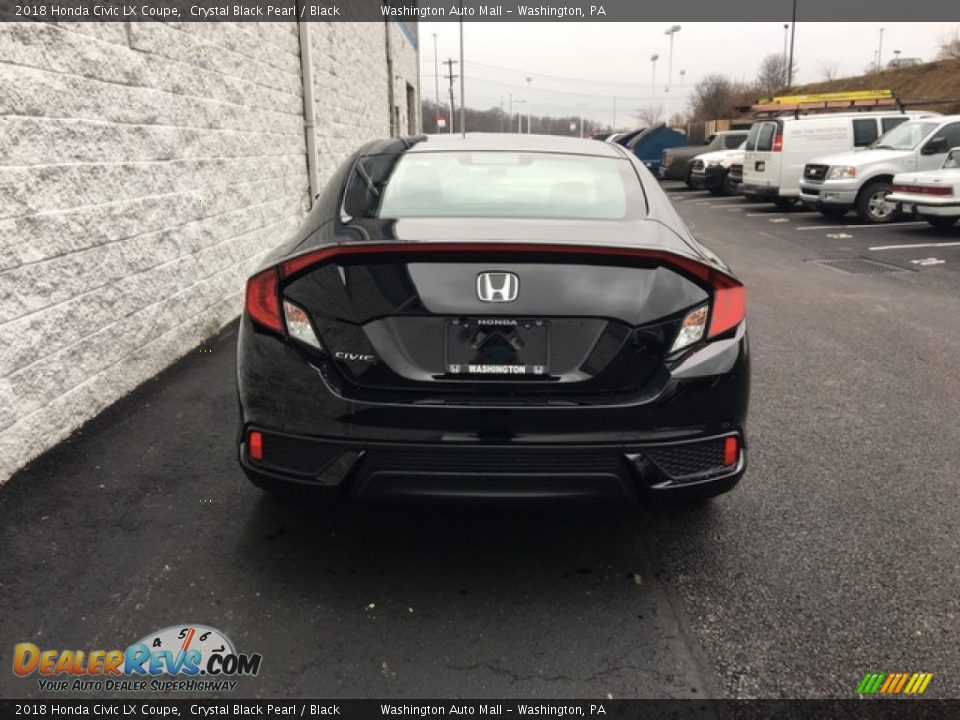 2018 Honda Civic LX Coupe Crystal Black Pearl / Black Photo #5