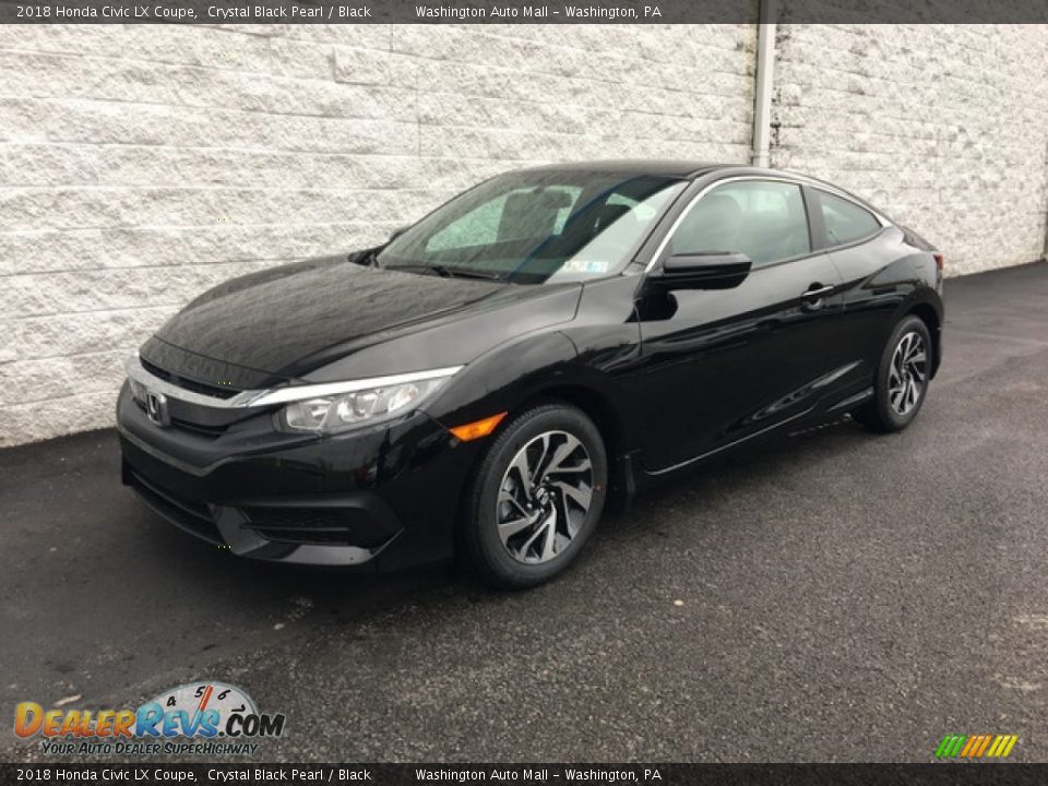 Front 3/4 View of 2018 Honda Civic LX Coupe Photo #8