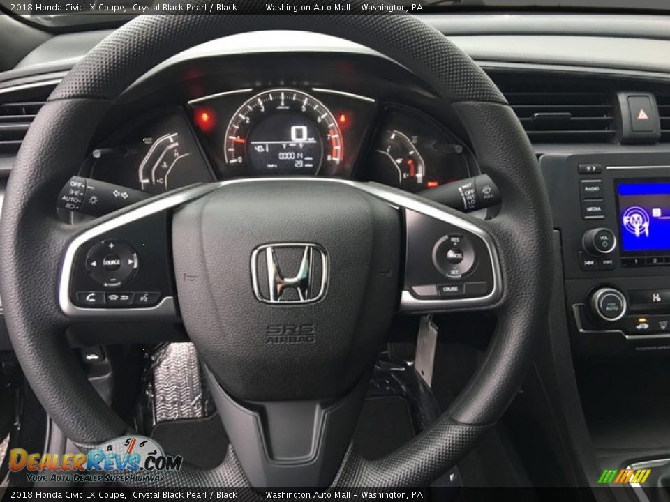 2018 Honda Civic LX Coupe Steering Wheel Photo #12