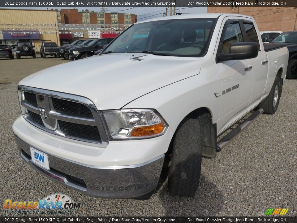 2012 Dodge Ram 1500 SLT Quad Cab 4x4 Bright White / Dark Slate Gray/Medium Graystone Photo #5