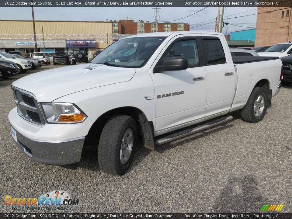2012 Dodge Ram 1500 SLT Quad Cab 4x4 Bright White / Dark Slate Gray/Medium Graystone Photo #6