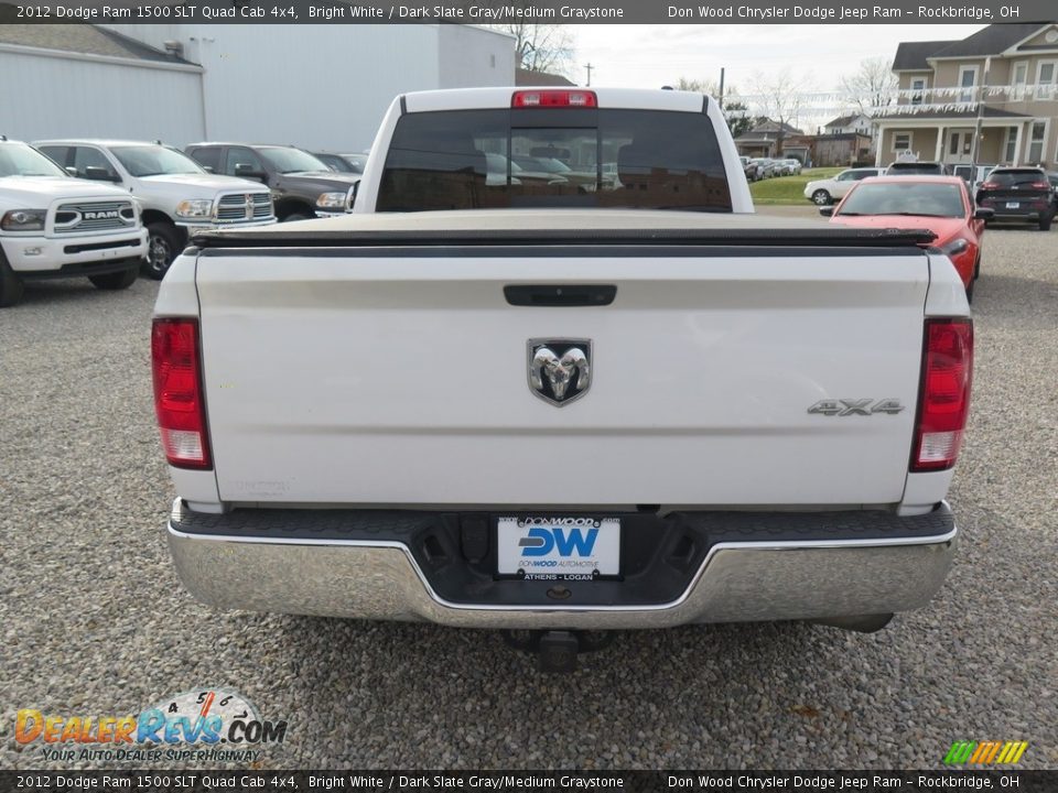 2012 Dodge Ram 1500 SLT Quad Cab 4x4 Bright White / Dark Slate Gray/Medium Graystone Photo #8