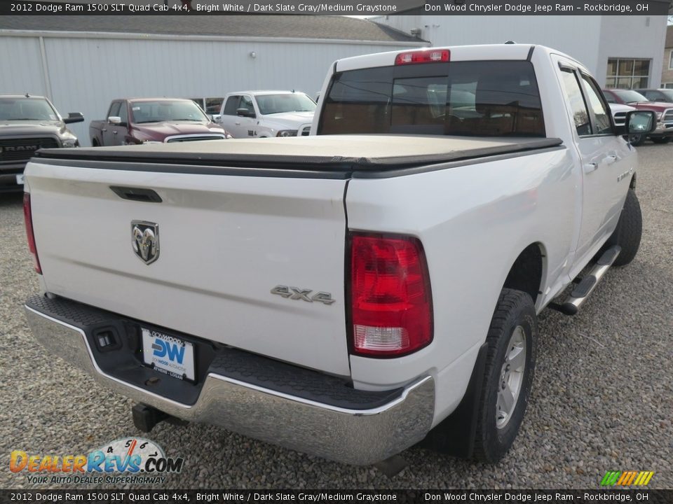 2012 Dodge Ram 1500 SLT Quad Cab 4x4 Bright White / Dark Slate Gray/Medium Graystone Photo #9