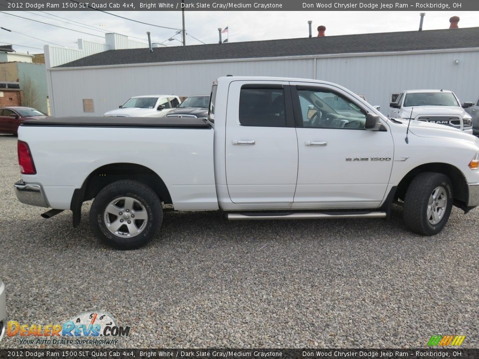 2012 Dodge Ram 1500 SLT Quad Cab 4x4 Bright White / Dark Slate Gray/Medium Graystone Photo #10