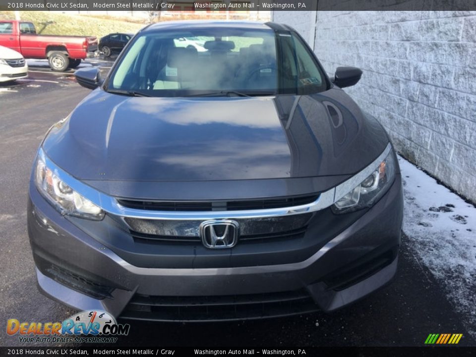 2018 Honda Civic LX Sedan Modern Steel Metallic / Gray Photo #2