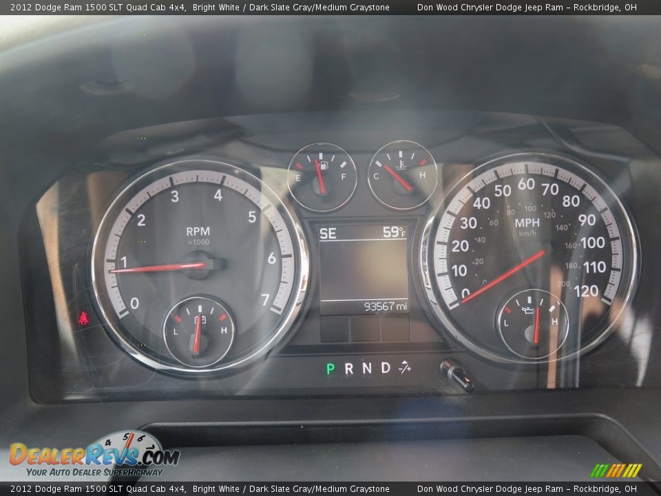 2012 Dodge Ram 1500 SLT Quad Cab 4x4 Bright White / Dark Slate Gray/Medium Graystone Photo #13