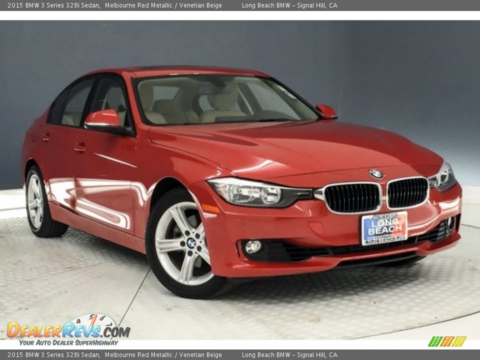 2015 BMW 3 Series 328i Sedan Melbourne Red Metallic / Venetian Beige Photo #12