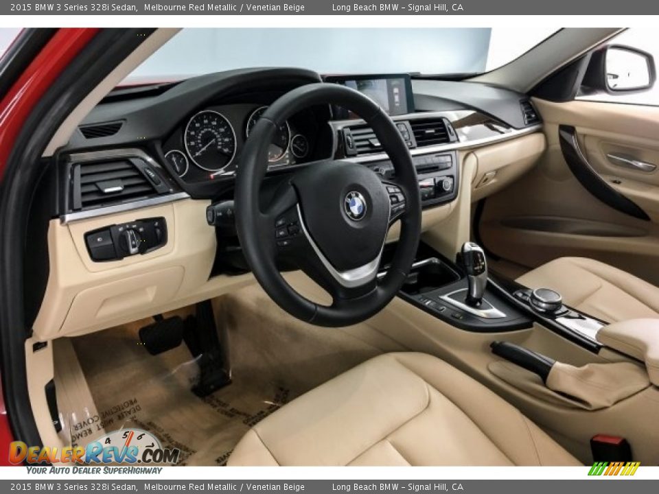 2015 BMW 3 Series 328i Sedan Melbourne Red Metallic / Venetian Beige Photo #20