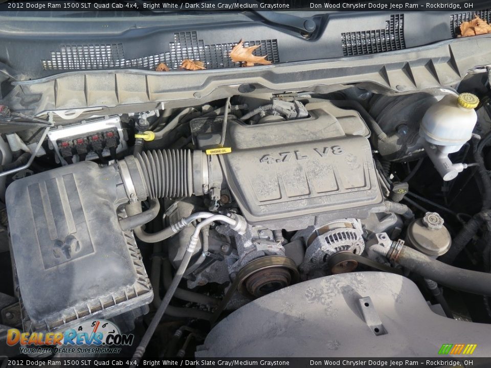 2012 Dodge Ram 1500 SLT Quad Cab 4x4 Bright White / Dark Slate Gray/Medium Graystone Photo #19