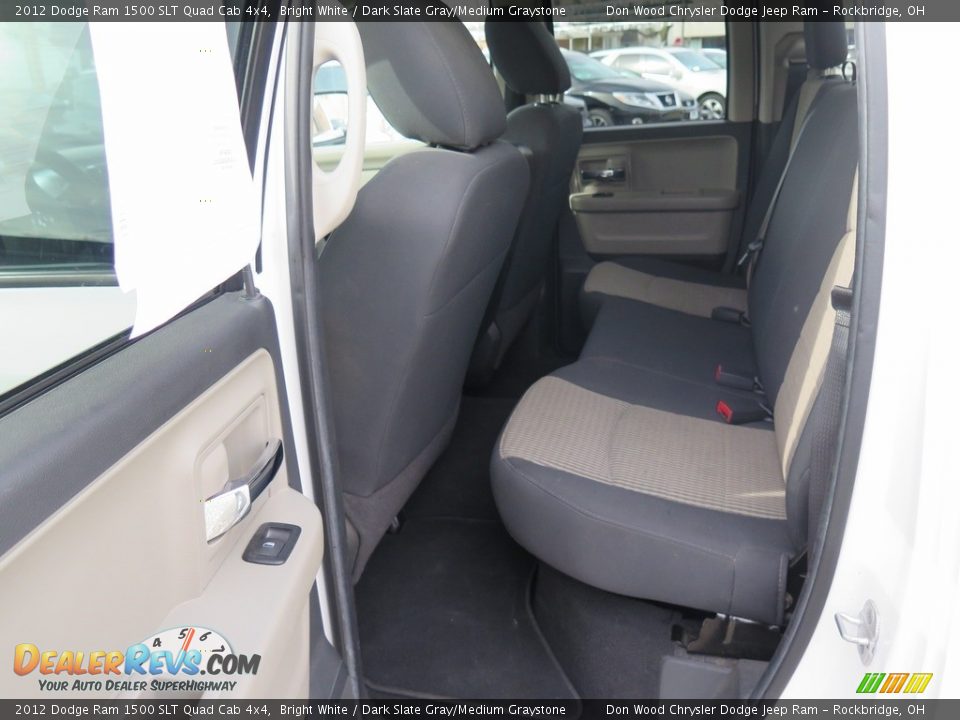 2012 Dodge Ram 1500 SLT Quad Cab 4x4 Bright White / Dark Slate Gray/Medium Graystone Photo #21