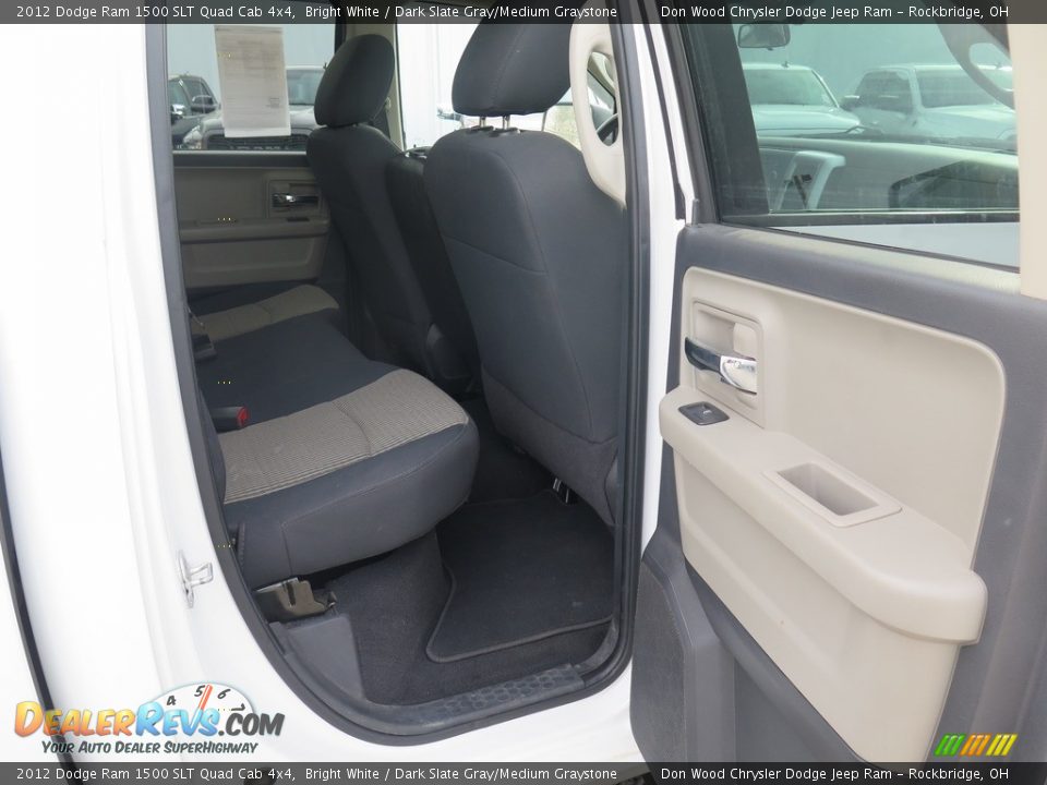 2012 Dodge Ram 1500 SLT Quad Cab 4x4 Bright White / Dark Slate Gray/Medium Graystone Photo #22