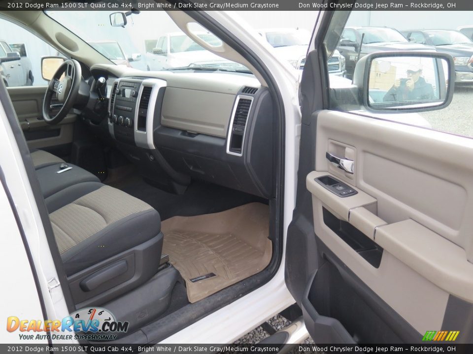 2012 Dodge Ram 1500 SLT Quad Cab 4x4 Bright White / Dark Slate Gray/Medium Graystone Photo #23