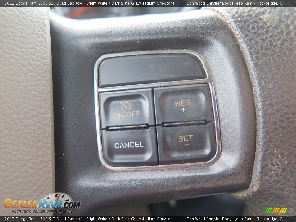 2012 Dodge Ram 1500 SLT Quad Cab 4x4 Bright White / Dark Slate Gray/Medium Graystone Photo #25