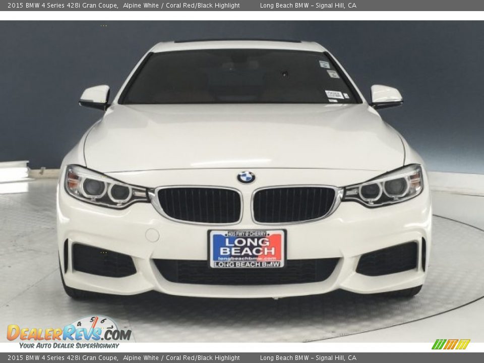 2015 BMW 4 Series 428i Gran Coupe Alpine White / Coral Red/Black Highlight Photo #2