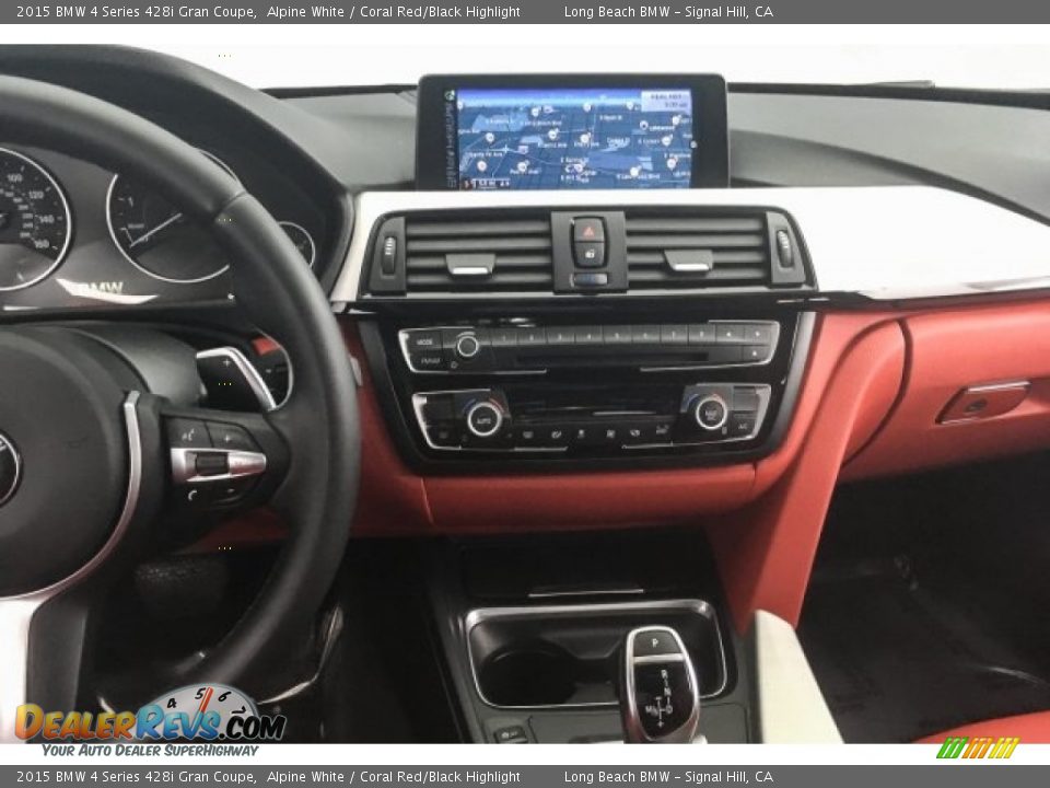 2015 BMW 4 Series 428i Gran Coupe Alpine White / Coral Red/Black Highlight Photo #5