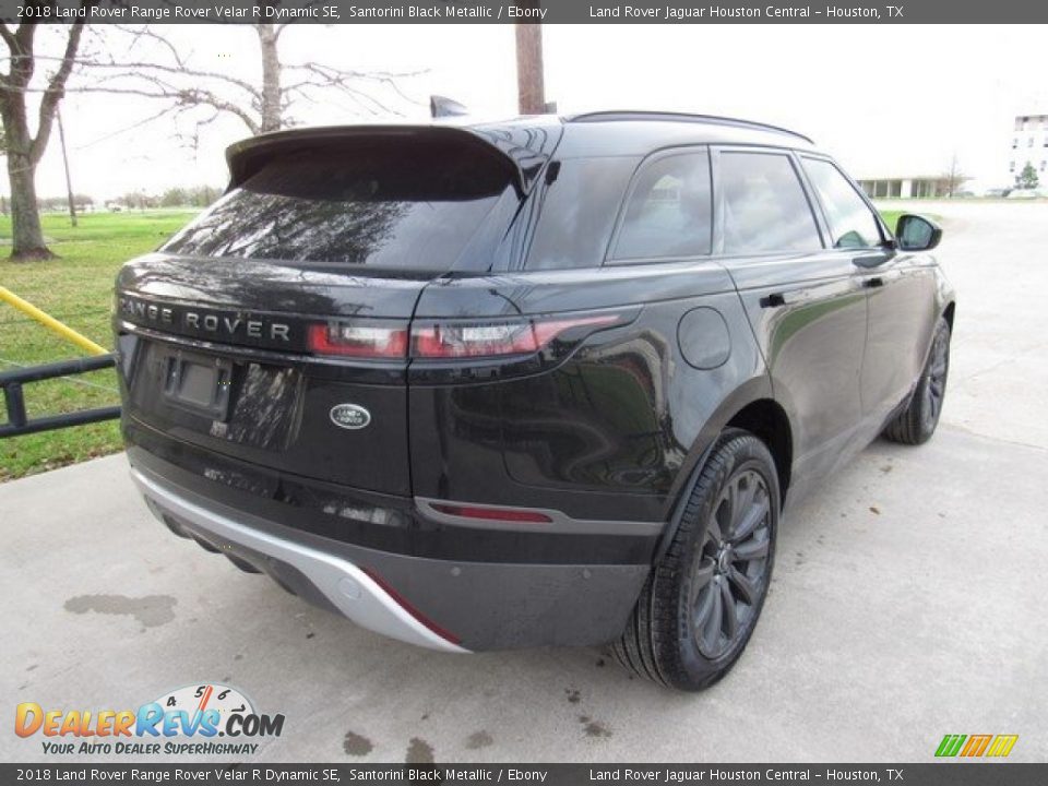 2018 Land Rover Range Rover Velar R Dynamic SE Santorini Black Metallic / Ebony Photo #7