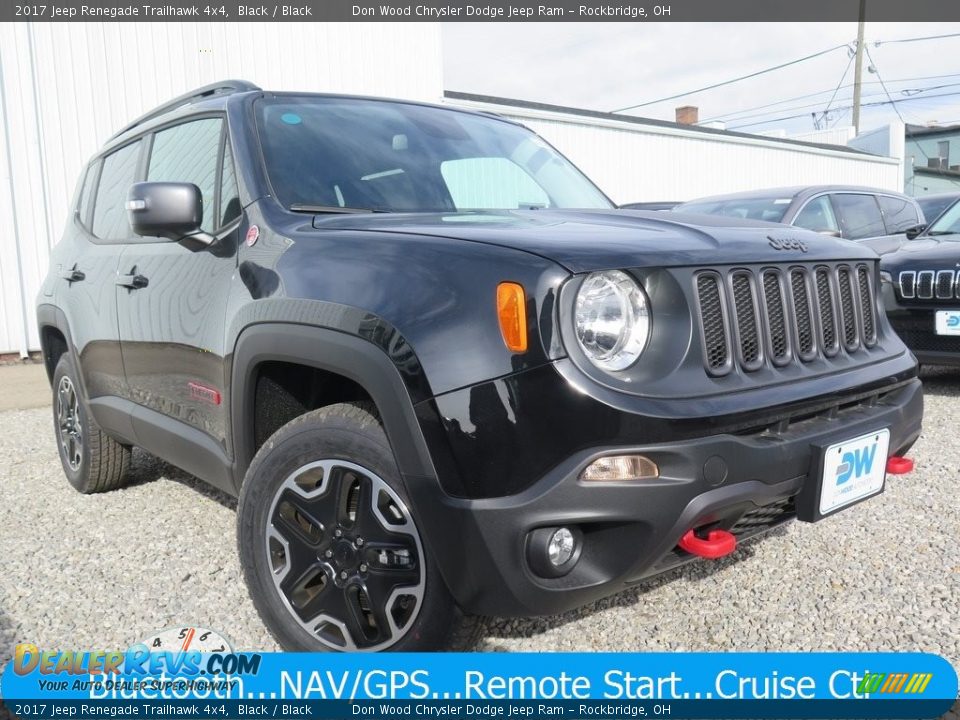 2017 Jeep Renegade Trailhawk 4x4 Black / Black Photo #1