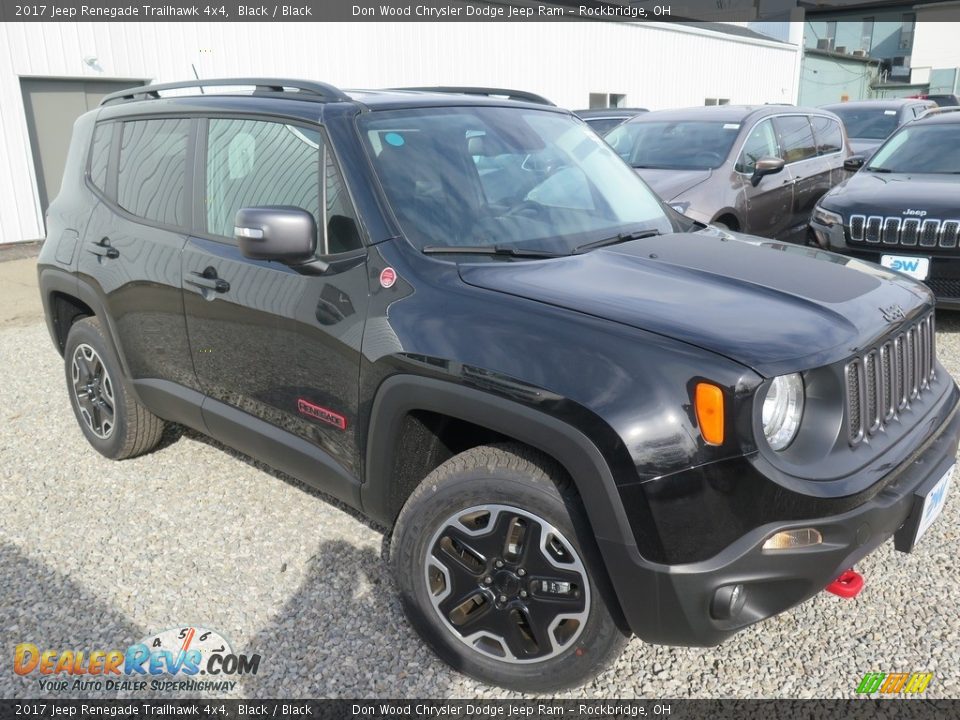 2017 Jeep Renegade Trailhawk 4x4 Black / Black Photo #4