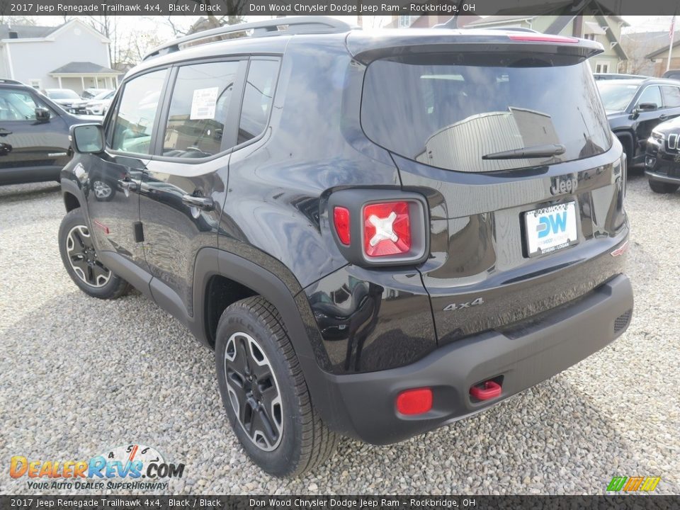 2017 Jeep Renegade Trailhawk 4x4 Black / Black Photo #10