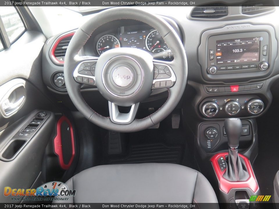 2017 Jeep Renegade Trailhawk 4x4 Black / Black Photo #14