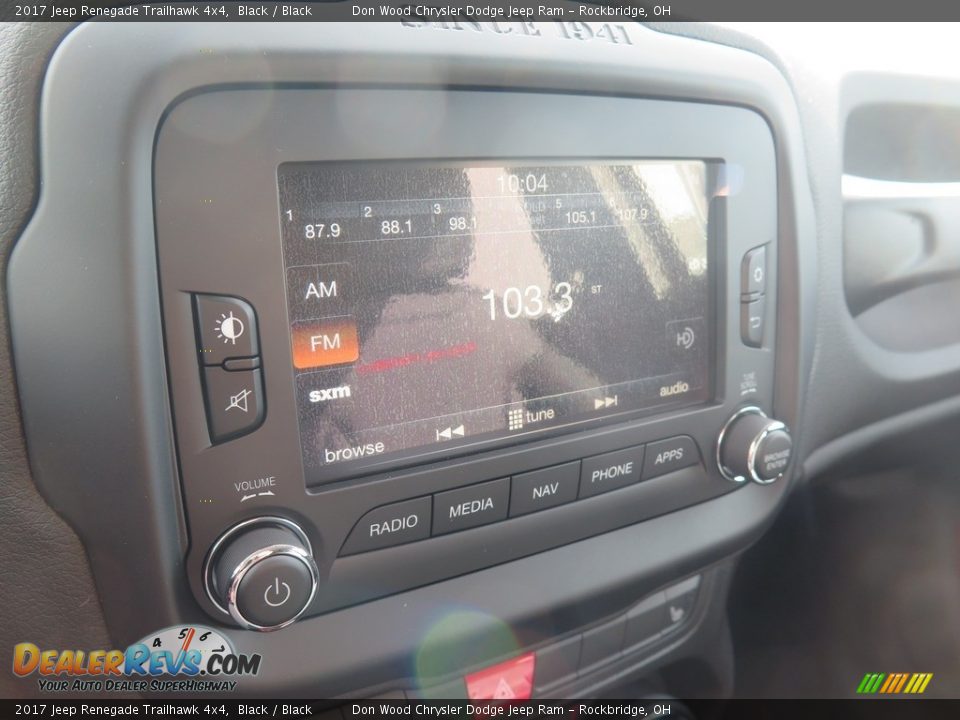 2017 Jeep Renegade Trailhawk 4x4 Black / Black Photo #17