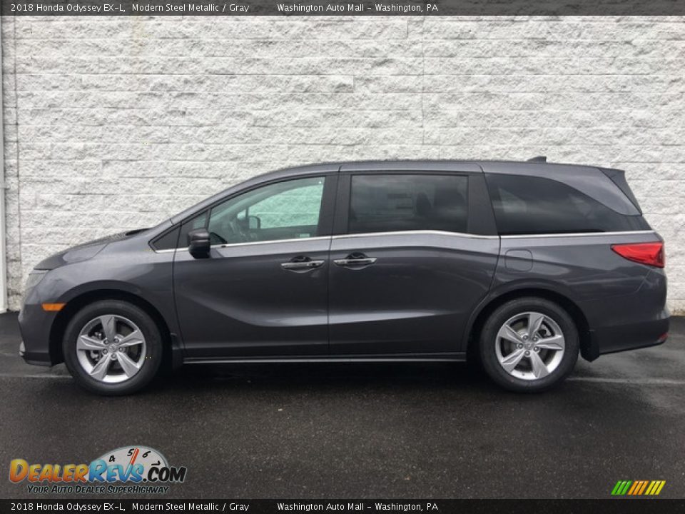 2018 Honda Odyssey EX-L Modern Steel Metallic / Gray Photo #7