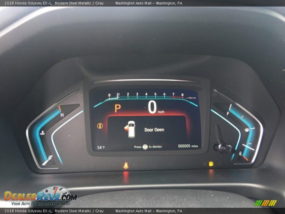 2018 Honda Odyssey EX-L Modern Steel Metallic / Gray Photo #12