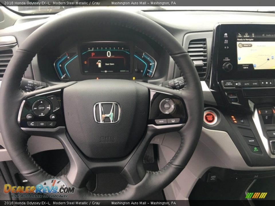 2018 Honda Odyssey EX-L Modern Steel Metallic / Gray Photo #13