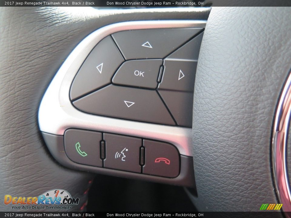 2017 Jeep Renegade Trailhawk 4x4 Black / Black Photo #28