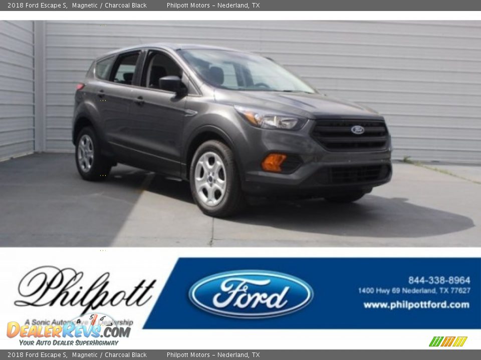 2018 Ford Escape S Magnetic / Charcoal Black Photo #1