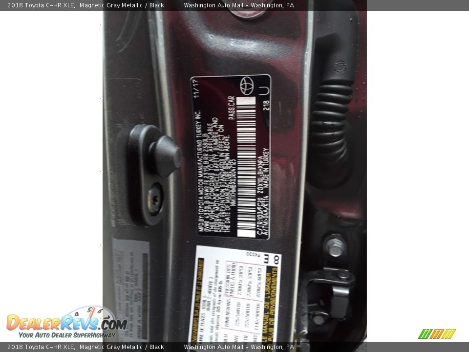 2018 Toyota C-HR XLE Magnetic Gray Metallic / Black Photo #15