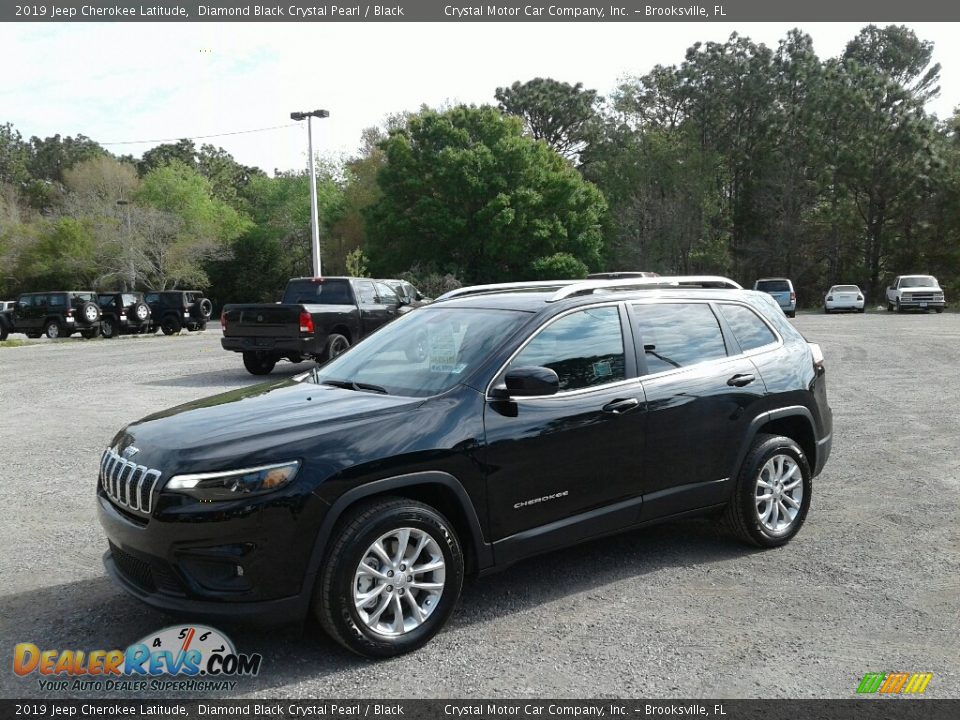 2019 Jeep Cherokee Latitude Diamond Black Crystal Pearl / Black Photo #1