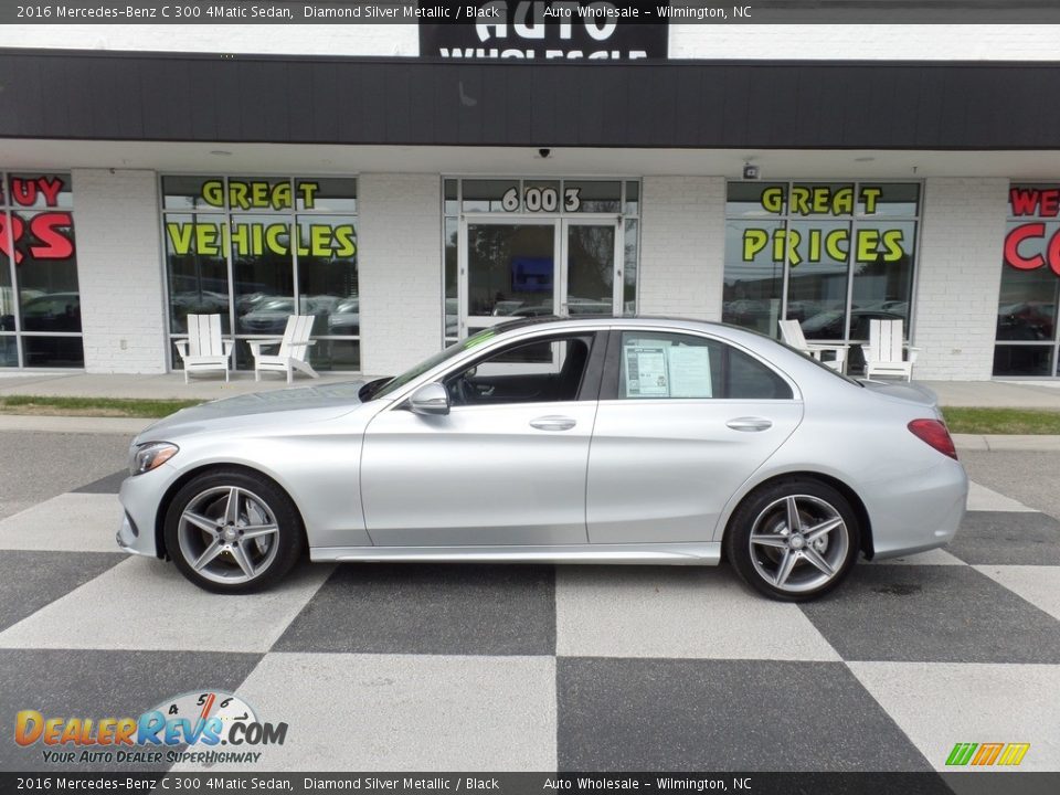 2016 Mercedes-Benz C 300 4Matic Sedan Diamond Silver Metallic / Black Photo #1