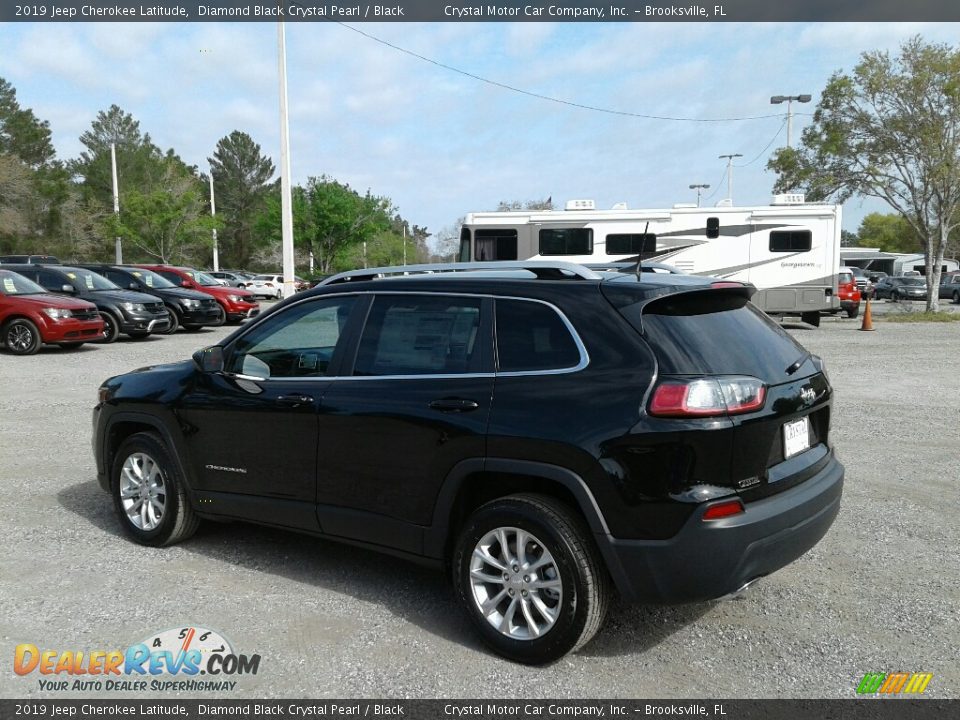 2019 Jeep Cherokee Latitude Diamond Black Crystal Pearl / Black Photo #3