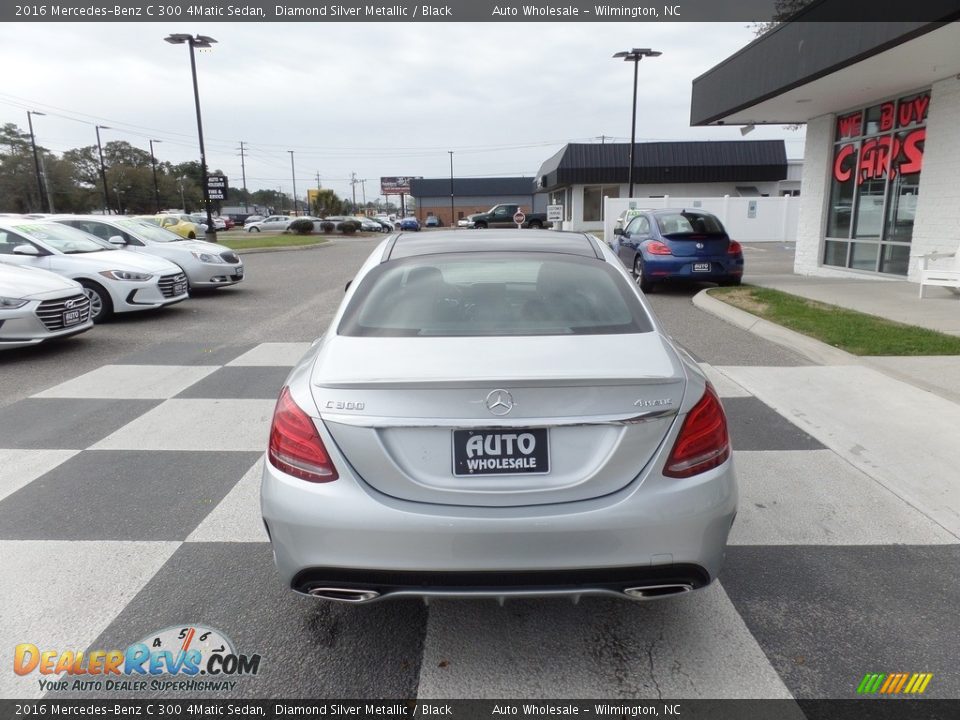 2016 Mercedes-Benz C 300 4Matic Sedan Diamond Silver Metallic / Black Photo #4