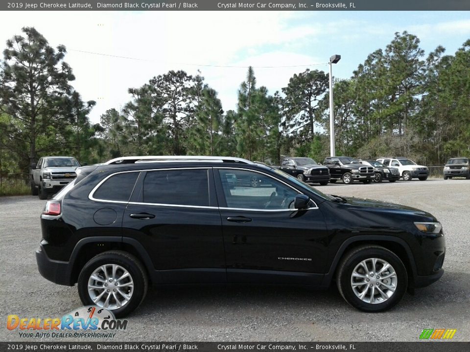 2019 Jeep Cherokee Latitude Diamond Black Crystal Pearl / Black Photo #6