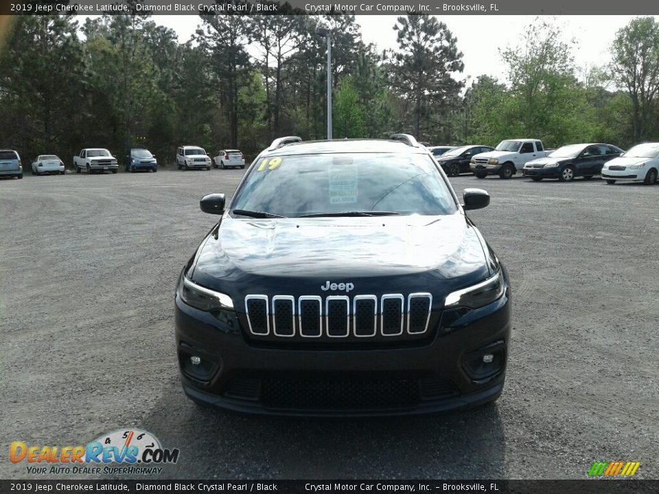2019 Jeep Cherokee Latitude Diamond Black Crystal Pearl / Black Photo #8