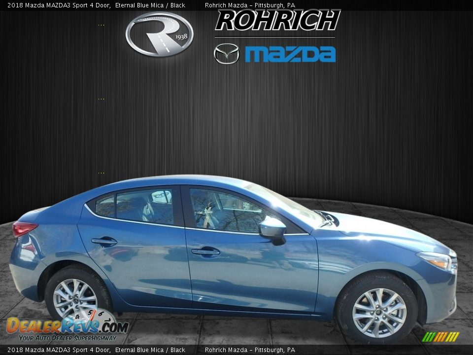 2018 Mazda MAZDA3 Sport 4 Door Eternal Blue Mica / Black Photo #2
