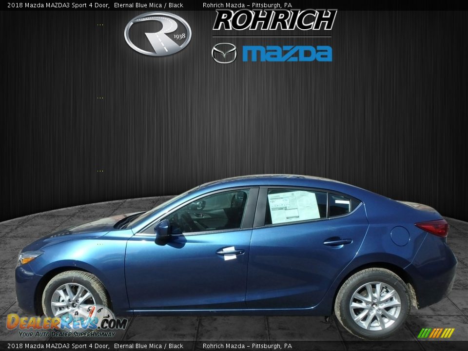 2018 Mazda MAZDA3 Sport 4 Door Eternal Blue Mica / Black Photo #3