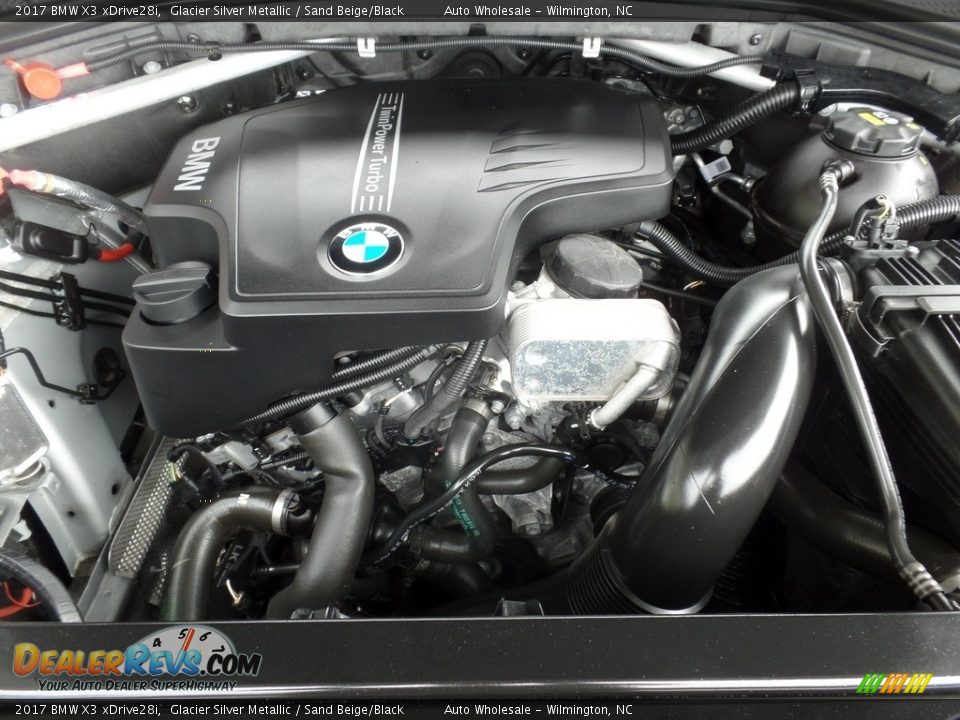 2017 BMW X3 xDrive28i Glacier Silver Metallic / Sand Beige/Black Photo #6