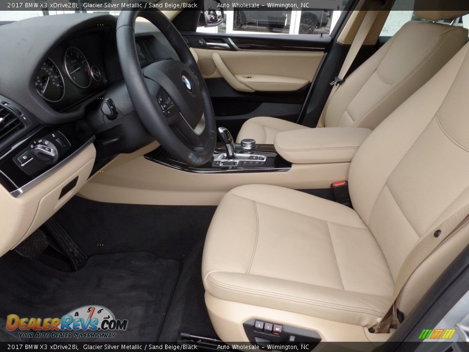 2017 BMW X3 xDrive28i Glacier Silver Metallic / Sand Beige/Black Photo #10