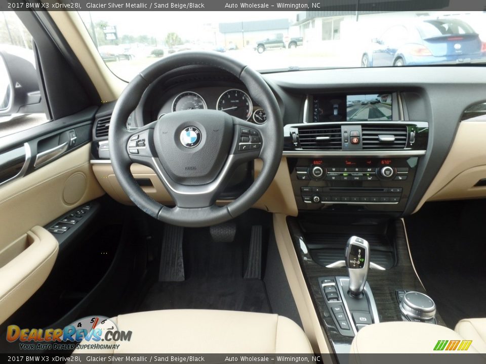 2017 BMW X3 xDrive28i Glacier Silver Metallic / Sand Beige/Black Photo #15