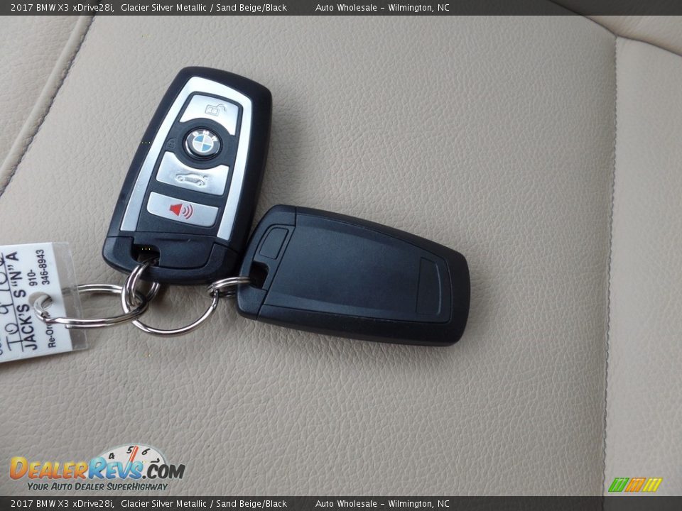 2017 BMW X3 xDrive28i Glacier Silver Metallic / Sand Beige/Black Photo #20