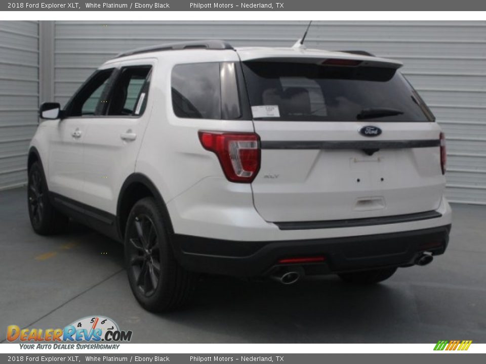 2018 Ford Explorer XLT White Platinum / Ebony Black Photo #6