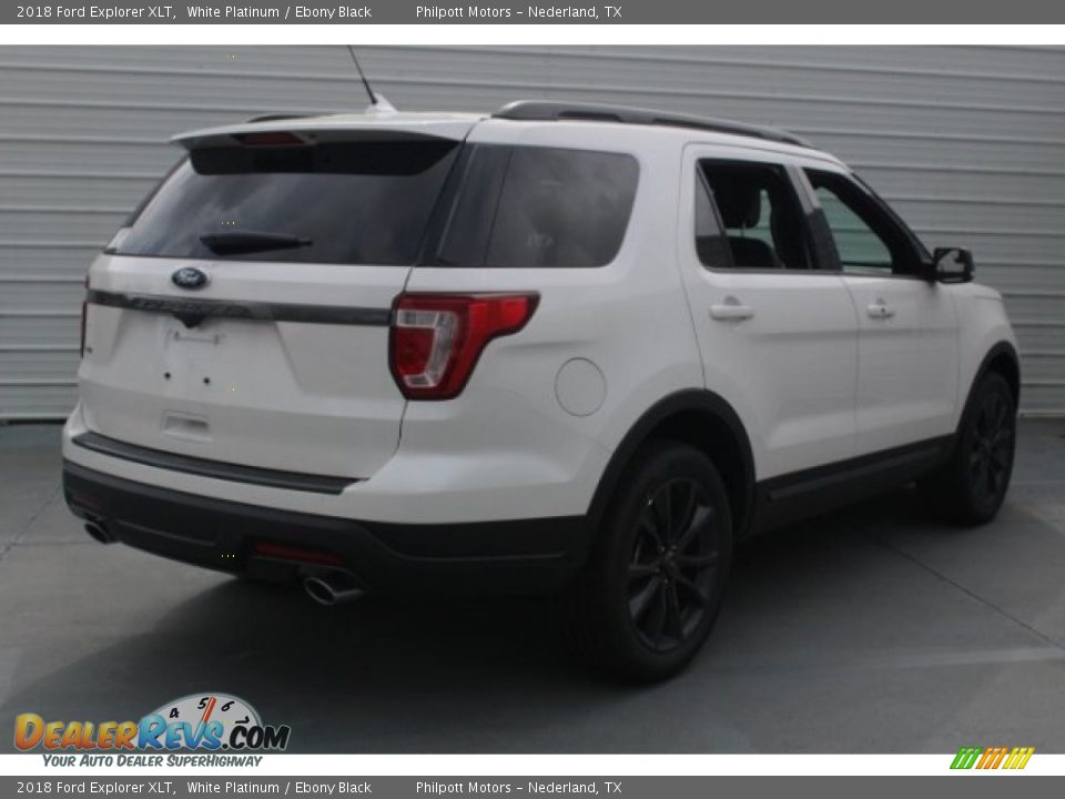 2018 Ford Explorer XLT White Platinum / Ebony Black Photo #8