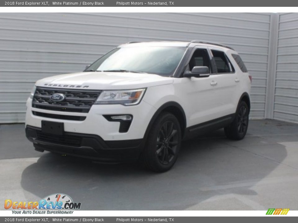 2018 Ford Explorer XLT White Platinum / Ebony Black Photo #3