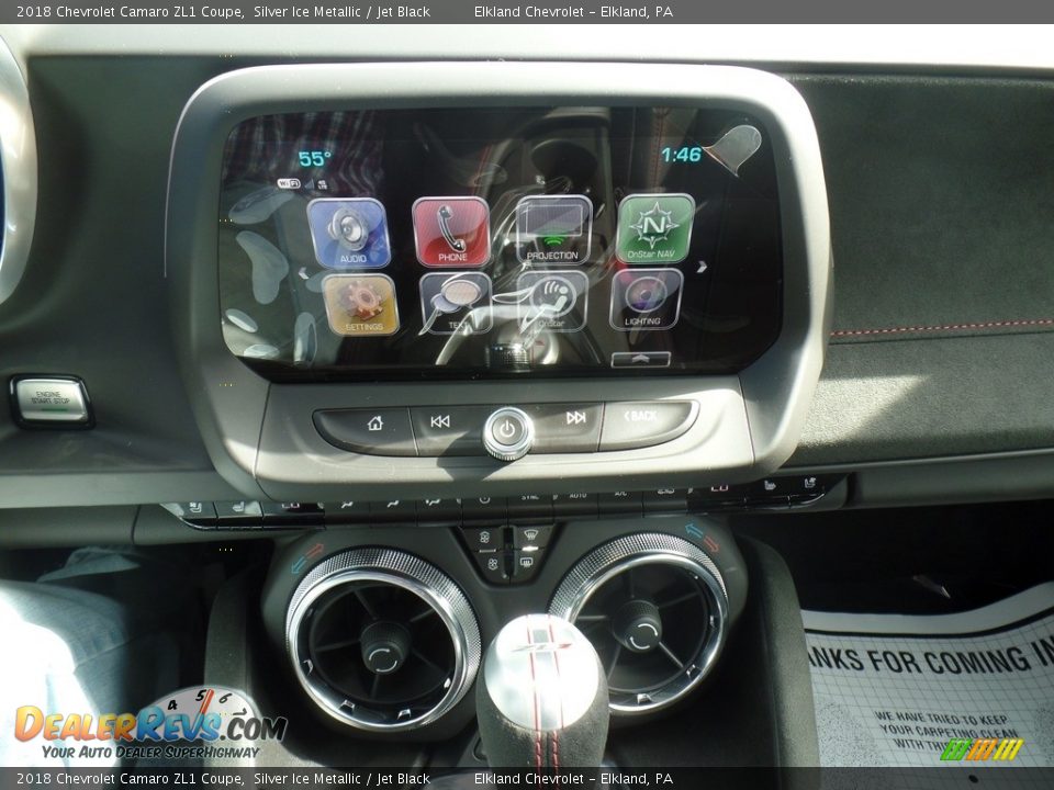 2018 Chevrolet Camaro ZL1 Coupe Silver Ice Metallic / Jet Black Photo #33