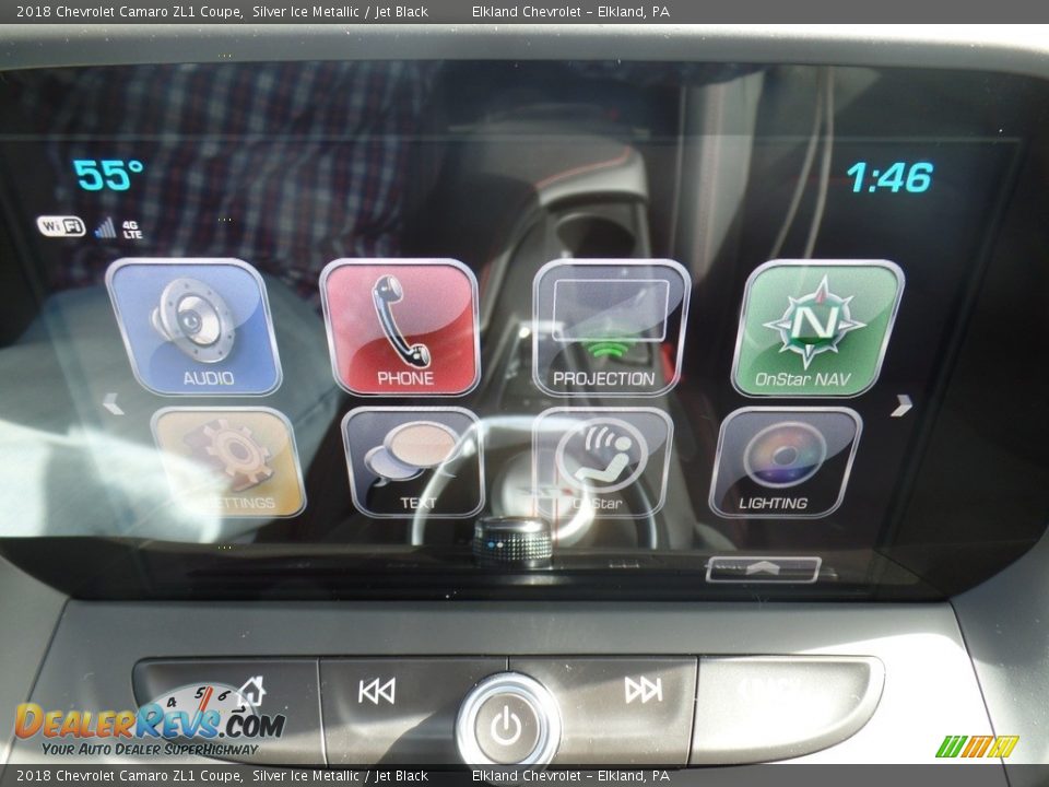 2018 Chevrolet Camaro ZL1 Coupe Silver Ice Metallic / Jet Black Photo #34